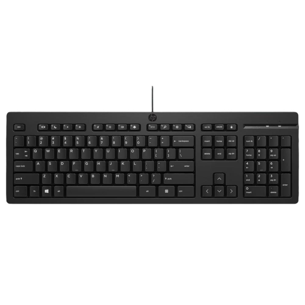 HP Teclado con Cable 125 USB Tipo-A Resistente a Salpicaduras  266C9AA