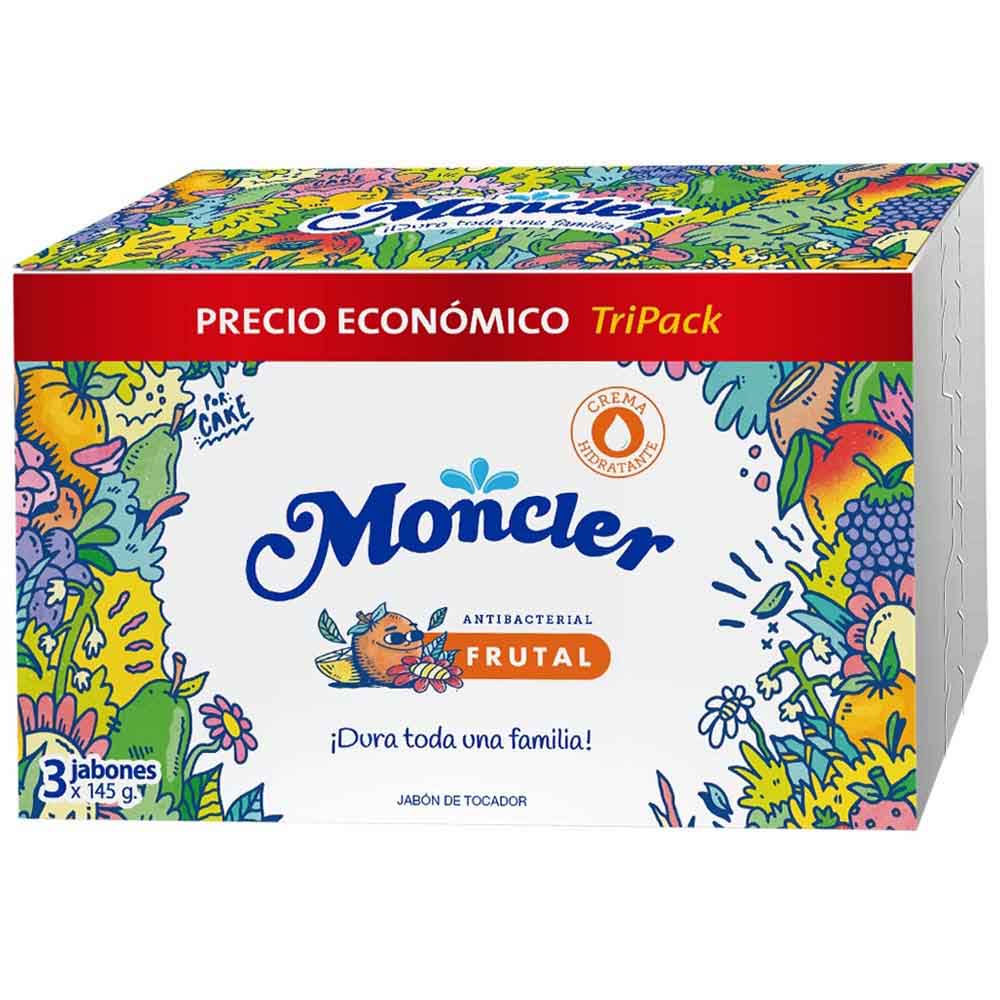 Jabón Antibacterial MONCLER Frutal 145g Caja 3un