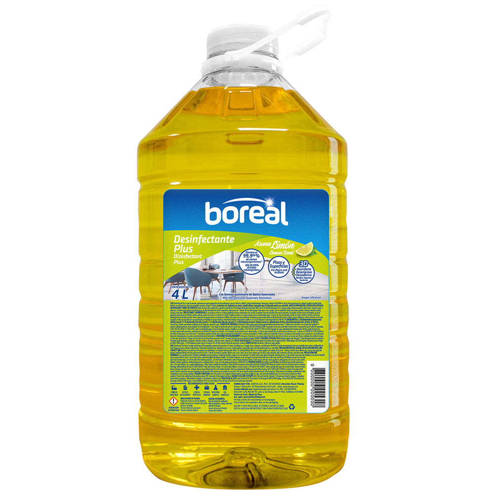 Desinfectante Plus BOREAL Aroma Limón Galonera 4L