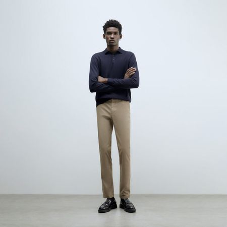 Pantalón Chino Slim Sfera Hombre Tostado 42