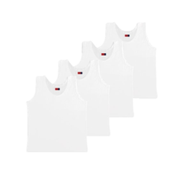 Pack 4 Bividi Hombre Boston Clasica Blanco