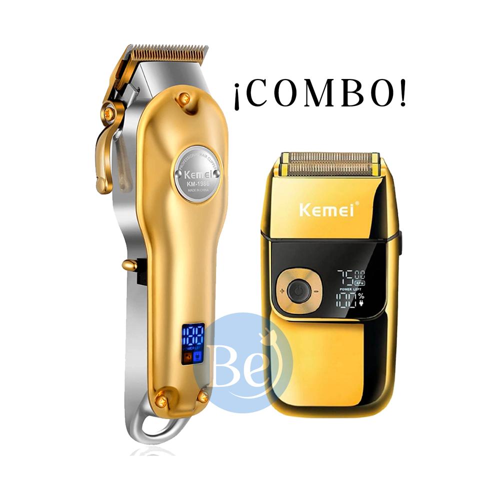 Combo Kemei Cortadora KM-1986 y Afeitadora Shaver KM-2028