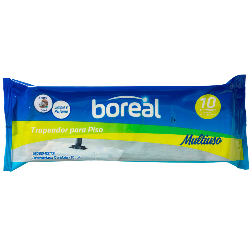 Trapeador de Piso BOREAL Coco Bolsa 10un