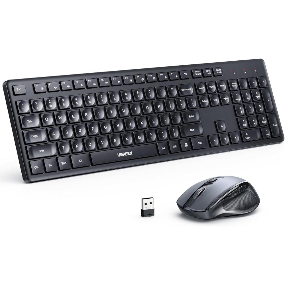 Ugreen Combo Teclado y Mouse Inalambrico 4000dpi 2.4G MK006 - 35740