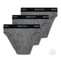 Pack X 3 Bikini Deportivo Con Elastico Visible Boston Gris