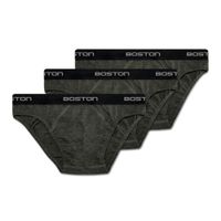 Pack X 3 Bikini Deportivo Con Elastico Visible Boston Negro Jaspeado