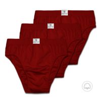 Pack X 3 Bikini Match Point Boston Con Elastico Recubierto Guinda