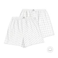 Pack X 2 Boxer Estampado De Algodón En Tejido Jersey Boston Blanco