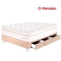 Cama PARAÍSO Royal Dynasty con cajones 1.5 Plazas Champagne