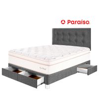 Dormitorio PARAÍSO Royal Dynasty C Caj 2 Plazas Gris