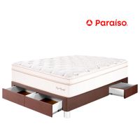 Cama PARAÍSO Royal Dynasty con cajones 2 Plazas Chocolate
