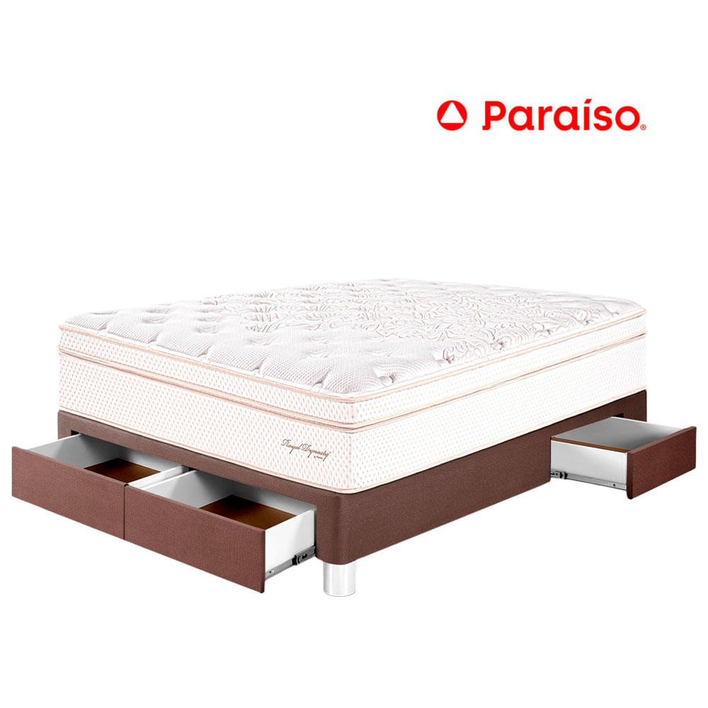 Cama PARAÍSO Royal Dynasty con cajones 2 Plazas Chocolate