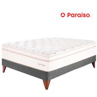 Cama PARAÍSO Europea Royal Dynasty 2 Plazas Gris