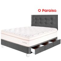 Dormitorio PARAÍSO Royal Dynasty C Caj 1.5 Plazas Gris
