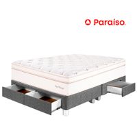 Cama PARAÍSO Royal Dynasty con cajones King Gris