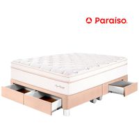 Cama PARAÍSO Royal Dynasty C/Caj Queen Champagne