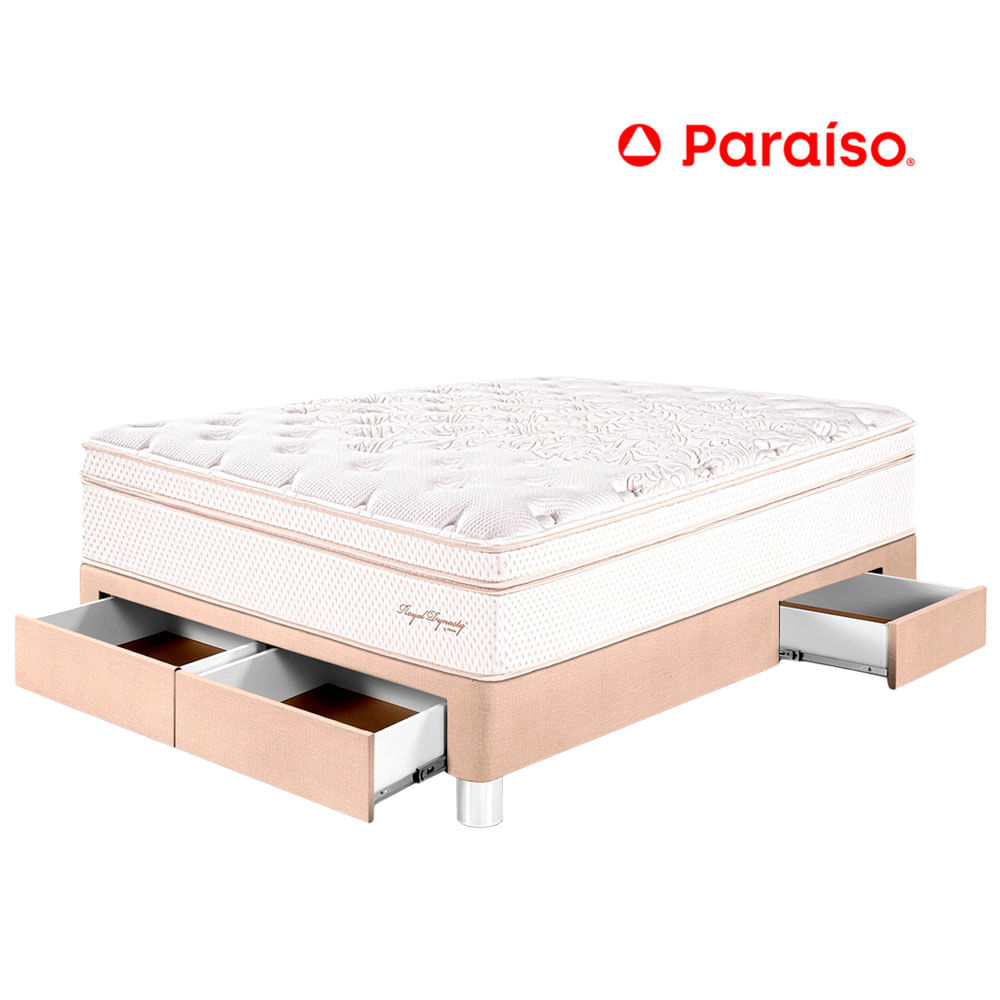 Cama PARAÍSO Royal Dynasty C Caj 2 Plazas Champagne