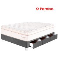 Cama PARAÍSO Royal Dynasty C Caj 1.5 Plazas Gris