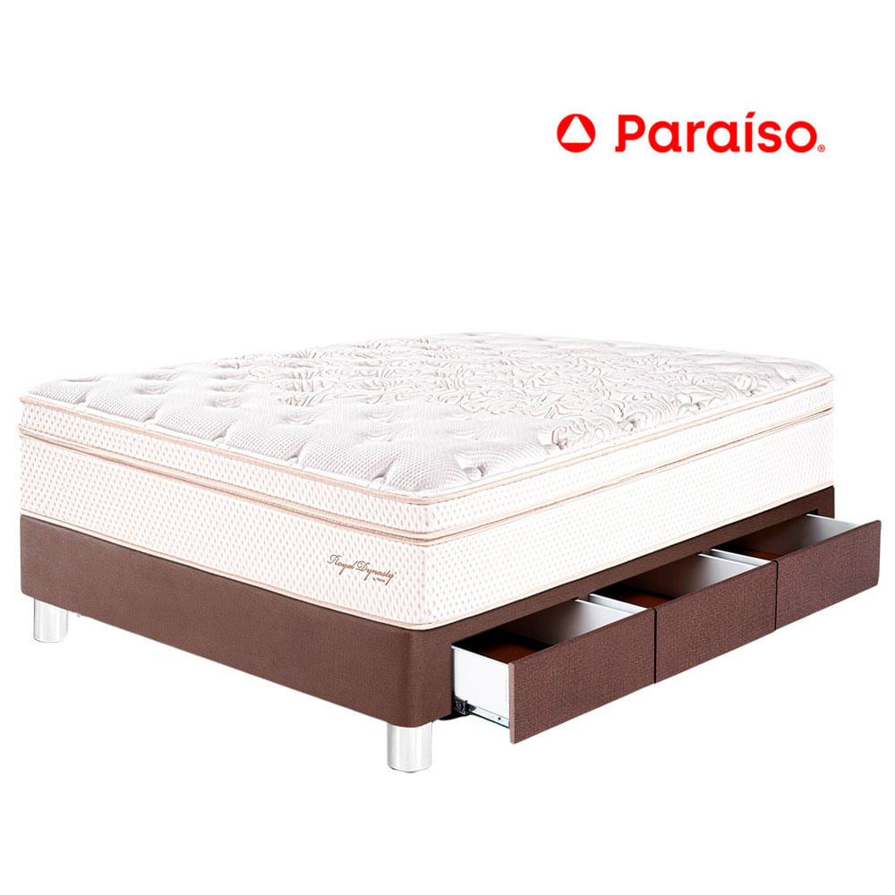 Cama PARAÍSO Royal Dynasty C Caj 1.5 Plazas Chocolate
