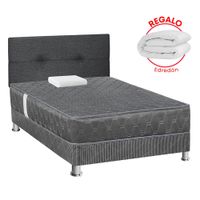 Dormitorio FORLI Acqua Gris 1.5 Plazas + Edredón