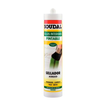 Sellador acrílico pintable x 300ml Soudal