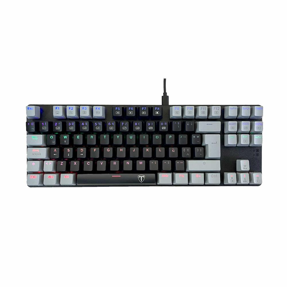 Teclado Gamer T-Dagger Bora Black Rainbow Spanish T-Tgk313-Rd-Sp Grey Red Switch Black