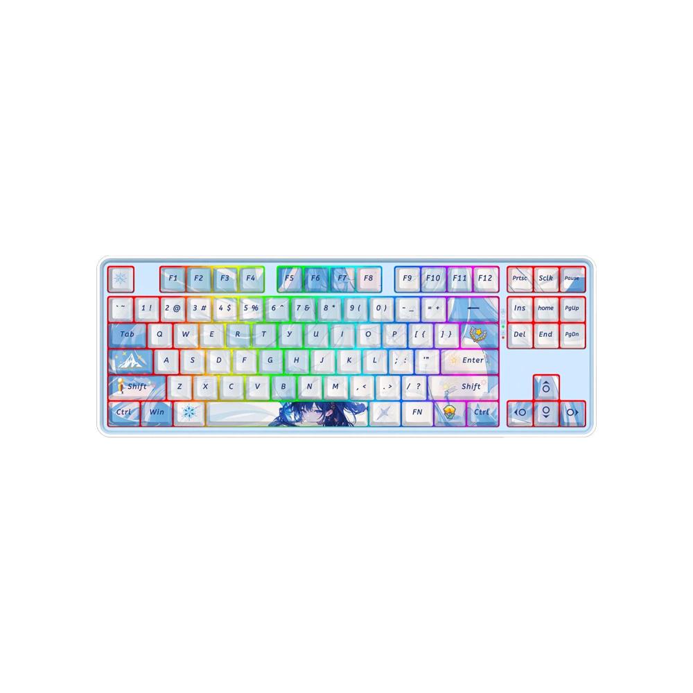 Teclado Gamer Redragon Star Blade Rgb Pro Wireless English K707Ak Blue Anime