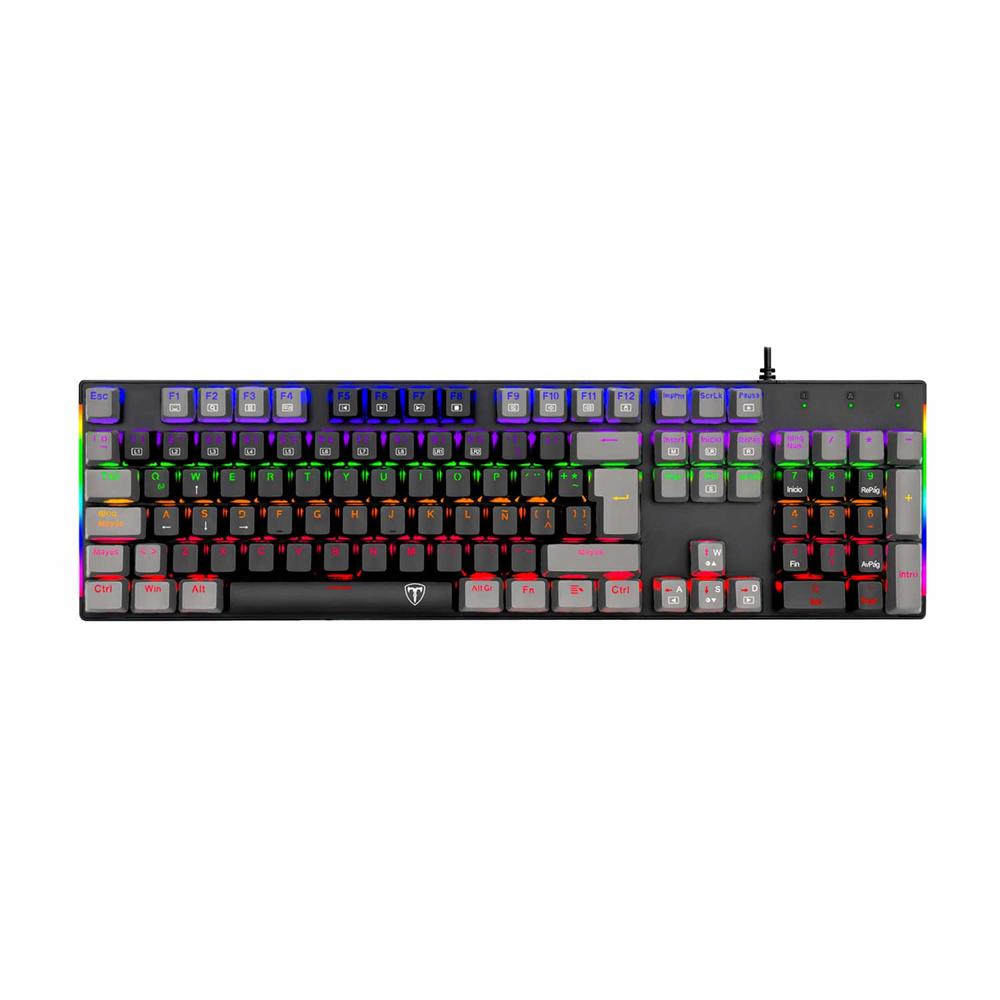 Teclado Gamer T-Dagger Naxox Rainbow Spanish T-Tgk310-Gw-Sp Black/Grey Switch Model