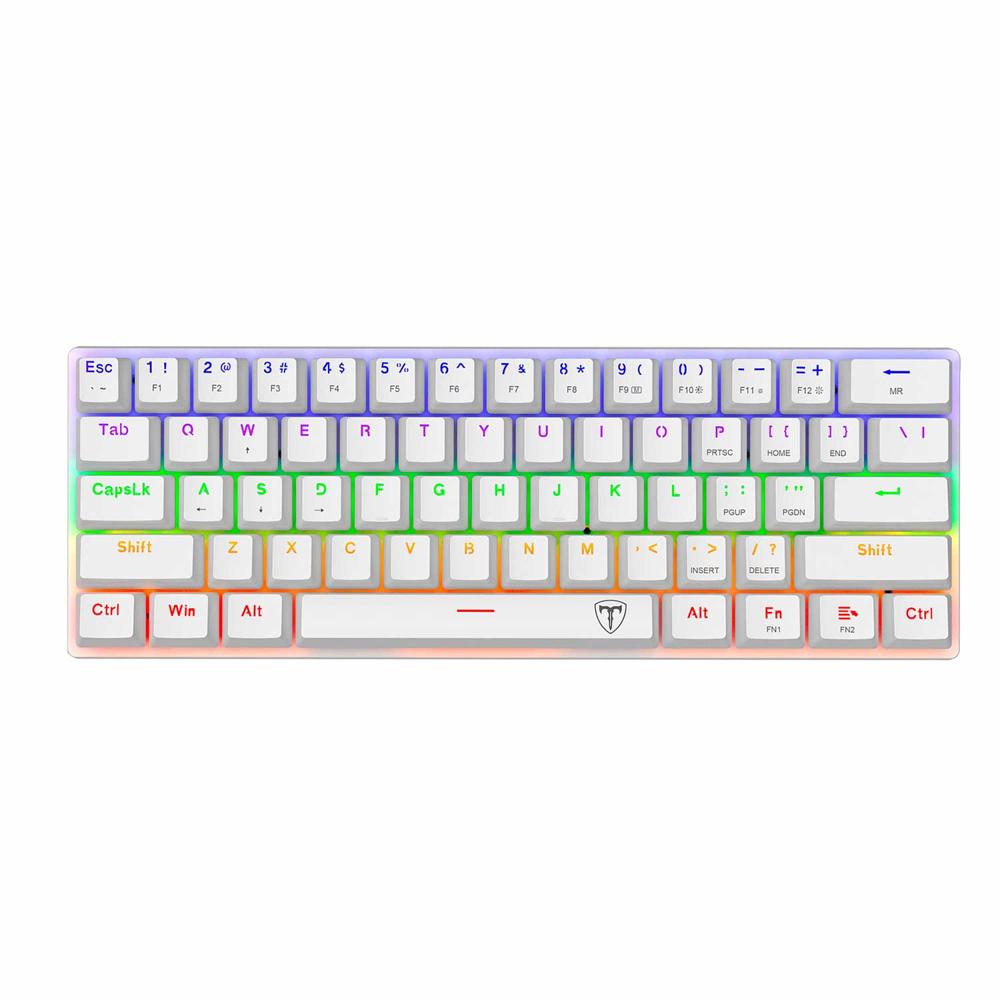 Teclado Gamer T-Dagger Arena Rainbow Spanish T-Tgk321W-Br Brown Switch White