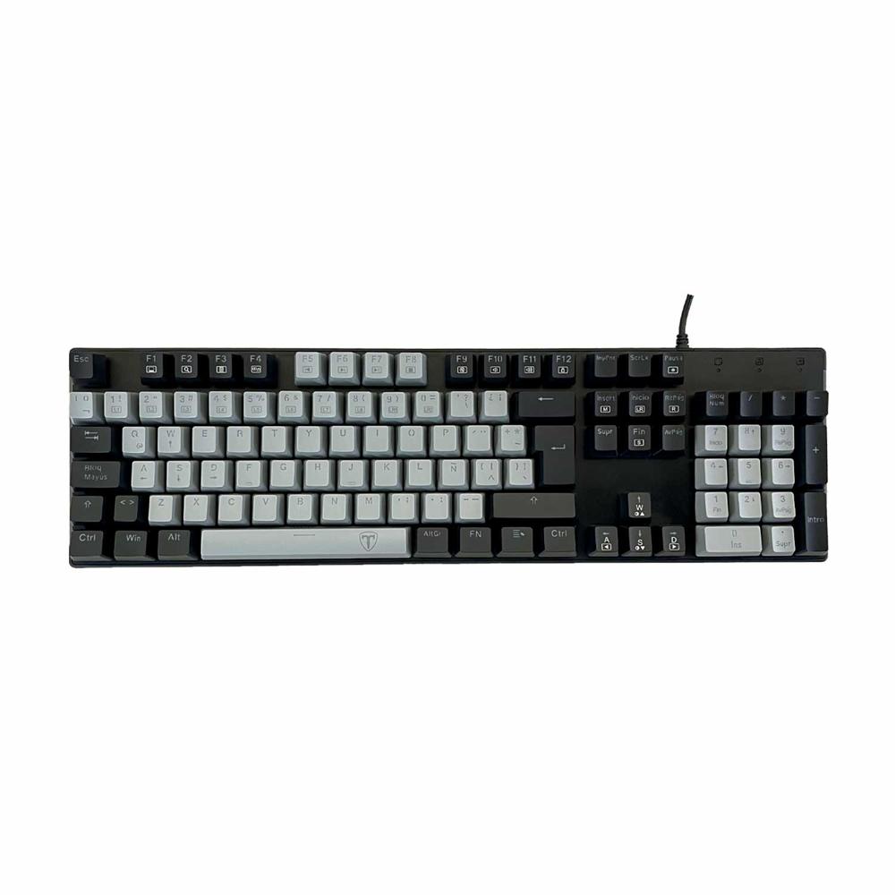 Teclado Gamer T-Dagger Naxox Rainbow Spanish T-Tgk310-Gw-Sp Grey/Black Red Switch