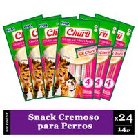Snack Cremoso Perro Churu Pollo y Salmón 6 sobres x 4 tubos