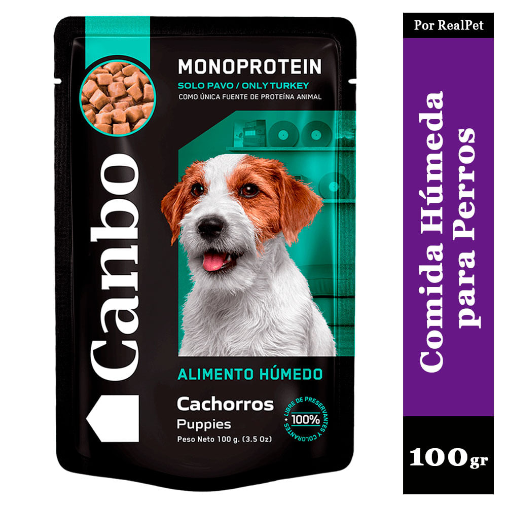 Comida Húmeda para Perro Cachorro Canbo Pavo 100gr