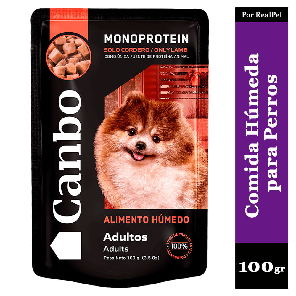 Comida Húmeda para Perro Adulto Canbo Cordero 100gr
