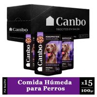 Pack Caja x15 Comida Húmeda Perro Adulto Canbo Pavo 100gr