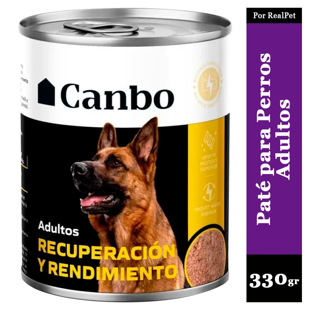 Paté Perro Adulto Canbo Recuperación y Rendimiento 330 gr