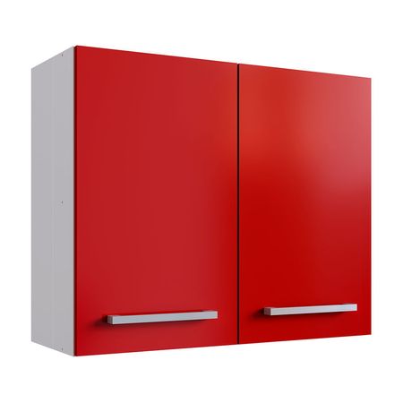 Módulo alto de cocina 80cm Rojo Orange