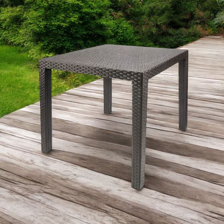 Mesa de Terraza Tavarua Cuadrada Ratan 75x75cm