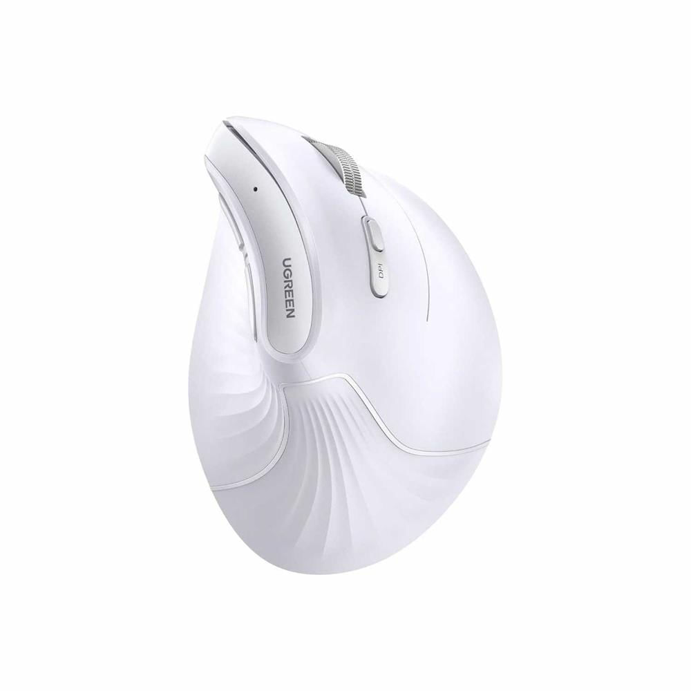 Mouse UGREEN Wireless 2.4 GHz & Bluetooth Vertical Ergonomic 5 Buttons MU008 White 45759