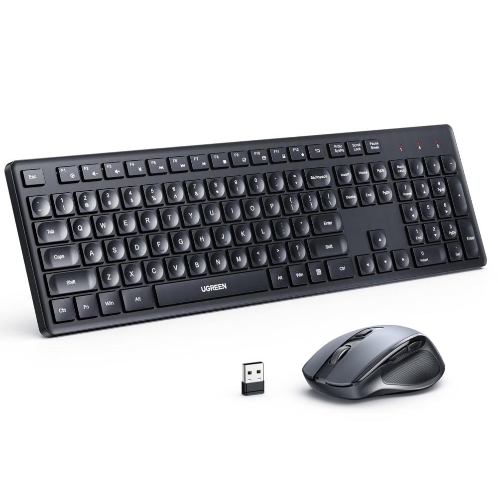Kit Teclado y Mouse Inalambrico UGREEN Ergonomico Hasta 5 DPI 2.4Hz