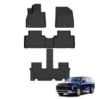 Piso de Auto 5D Para HYUNDAI PALISADE 3 FILAS 2021+ Protección Total para el Interior del Vehículo