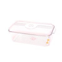 Caja de Almacenamiento para Refrigerador con Drenaje 20 cm Alta
