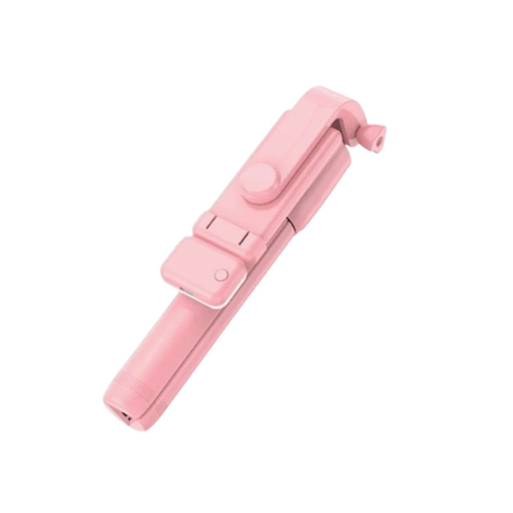 Palo Selfie Stick R1S con Luz LED Rosa