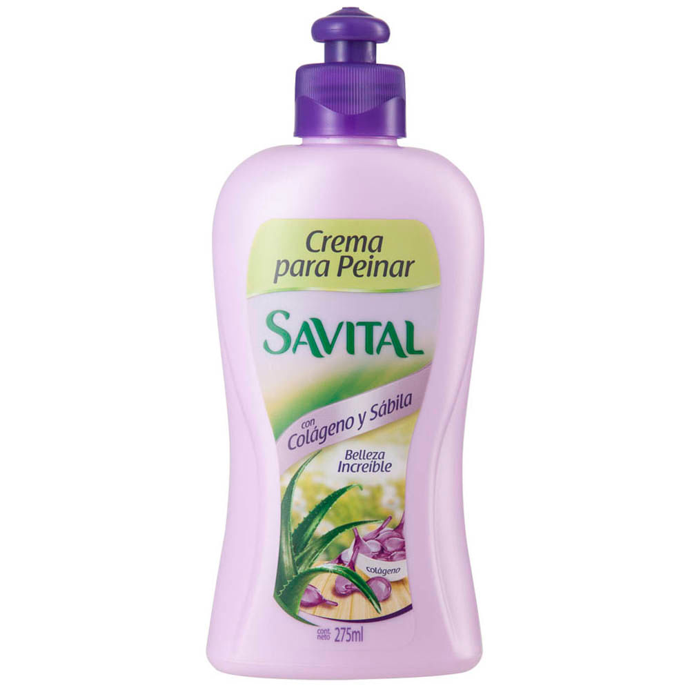 Crema para Peinar SAVITAL Colágeno y Sábila Frasco 275ml