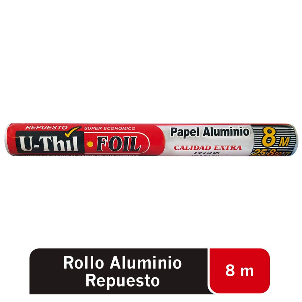Papel Aluminio U-THIL 8m en Bolsa