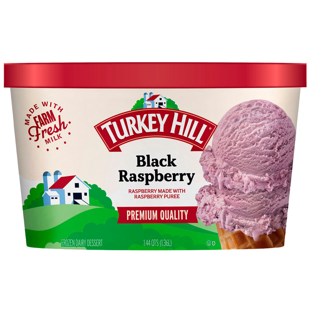 Helado de Crema Premium TURKEY HILL Black Cherry Caja 1.36L