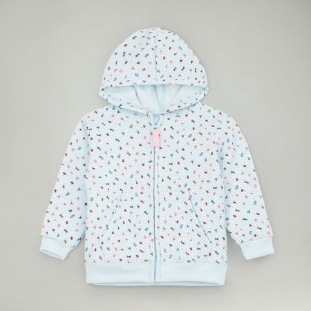 Polera Para Bebe Niña Baby Circus Aop Zip Celeste Talla 6M