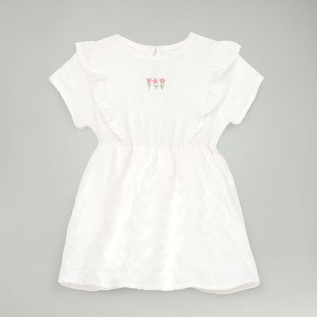 Vestido Para Bebe Niña Baby Circus Brillo Ecru Talla 9M