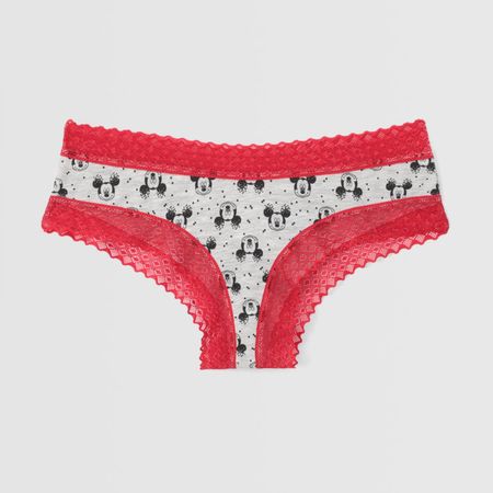Calzón Cheeky Disney Print Caritas S Gris Talla S