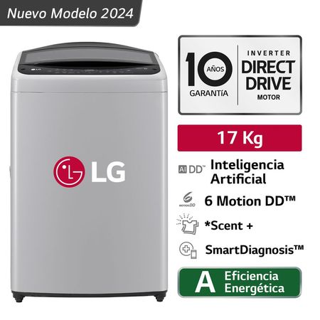Lavadora LG WT17DV6T 17KG AI DD Inteligencia Artificial Gris
