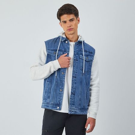 Casaca Hombre New Denim Hood Amc  AZUL XL